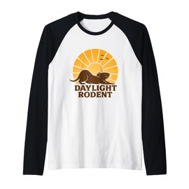 Daylight Rodent Sunrise Graphic Raglan Baseball Tee