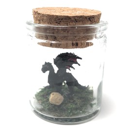 Mini Pet Dragon Black And Red With Adoption Certificate