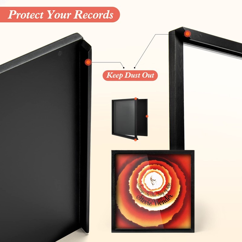 ONE WALL 12 x 12 Inch Vinyl Record Frame for