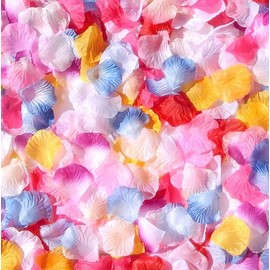 MEOTDEOY Confetti, 10 Colors, Approximately 2,000 Pieces, Artificial Flowers, Flower Shower, Proposal, Wedding, Store Decoration, Valentine's Day, Birthday, Party, Celebration, Decoration, Maiden