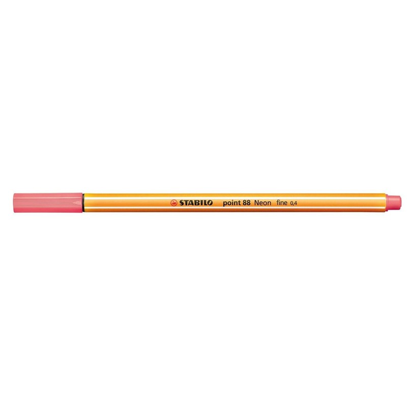 STABILO Fineliner Point 88, Line Width: 0.4 mm, Neon Red,