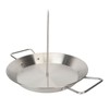 Vertical Skewer Screw Grill Pan Stainless Steel Removable Brazilian Vertical