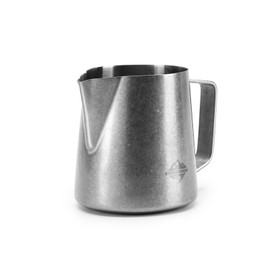 CrossCreek Milk Frothing Pitcher | 20oz 600ml Coffee Latte & Cappuccino Art Barista Steaming Pitcher | Large Thickening Retro Silver Stainless Steel Jug | Espresso Machine Accessories for Coffee Bar
