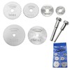 AMSAMOTION High Speed Steel Rotary Tool Blades; 8 Small Circular