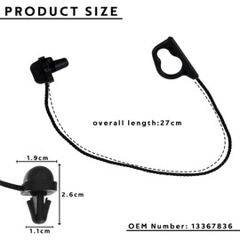 Wjelet 2Pcs Car Rear Parcel Shelf Strap, Car Parcel Shelf Cords, 13367836 Compatible with CORSA D CORSA E 5 Door Accessory Car Interior Fittings Replacement Parts