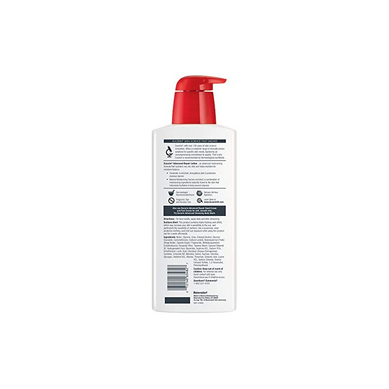 Eucerin Advanced Repair Lotion - Fragrance Free, Full Body Lotion
