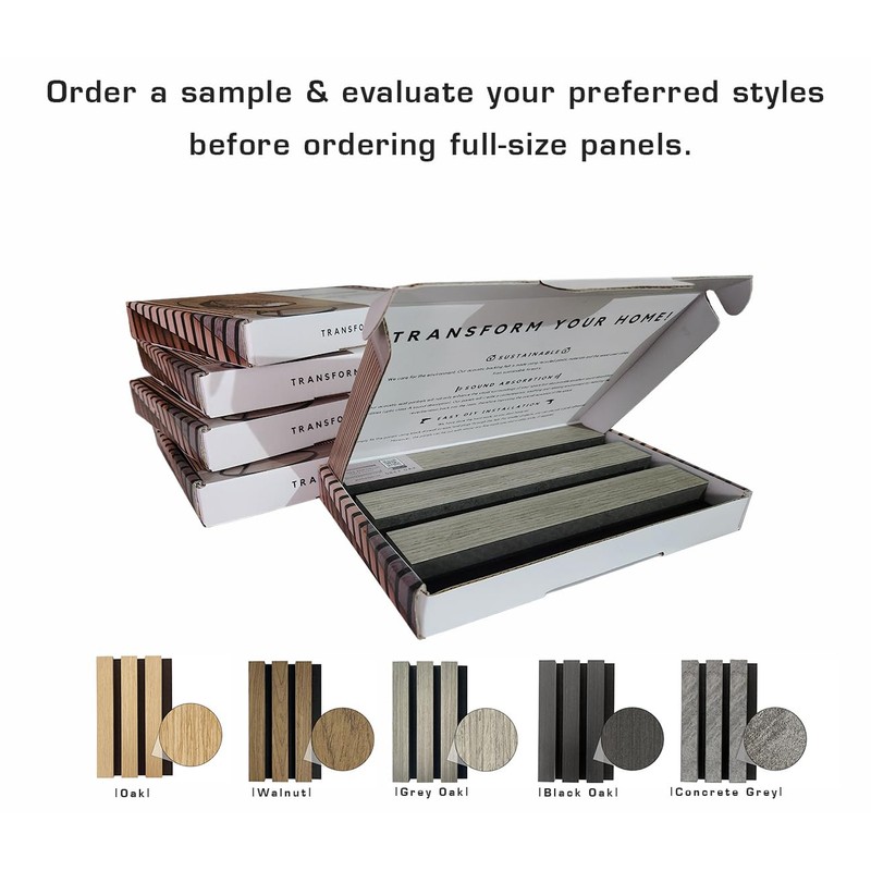 Slat Wood Wall Panels - Decorative & Sound Absorbing Contemporary