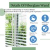 2PCS 12 Inch White Fiberglass Vertical Blind Wand with Hook