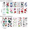 60 Sheets Waterproof Butterfly Flower Temporary Tattoos Stickers for Women,Multiple