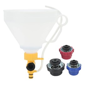 Leapiture Radiator Coolant Refill Funnel Spill Proof Engine Cooling System Filling Kit with 3 Adapters Replacement for Vehicles