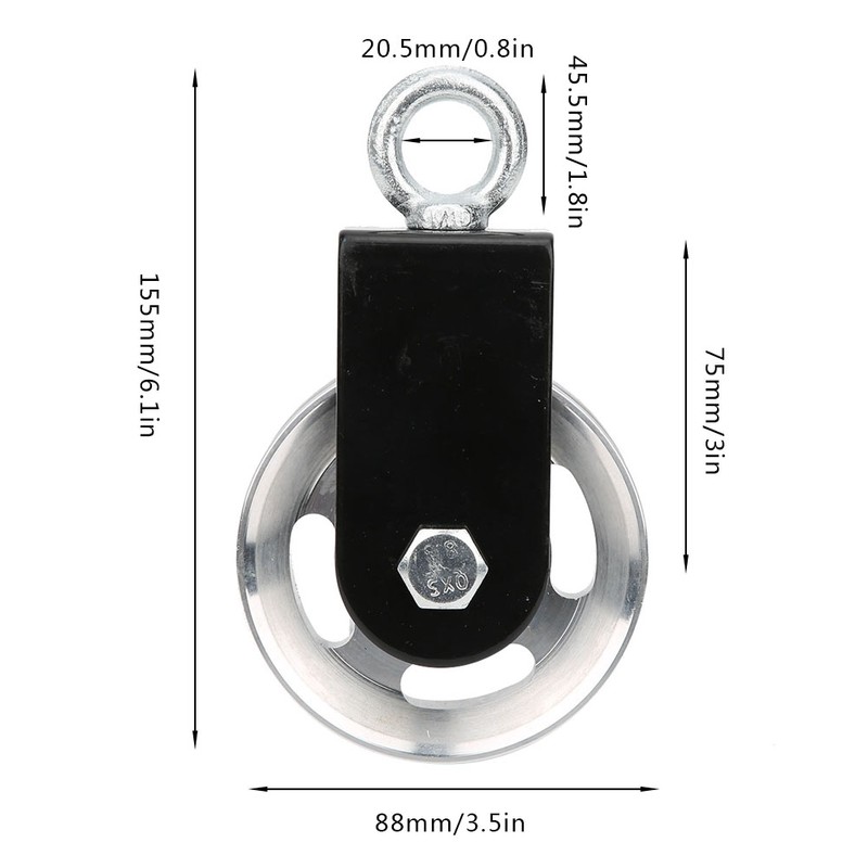 Fitness Equipment Bracket Stainless Steel Pulley Mute Hanging Wheel DIY