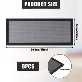 8pcs 12x5.5 Inch Magnetic Vent Covers, Strong Magnetic Mesh Vent Filters, Floor Vent Screen, Air Register Mesh Covers for Ceilings Floors Walls Catch Debris Hair Dust