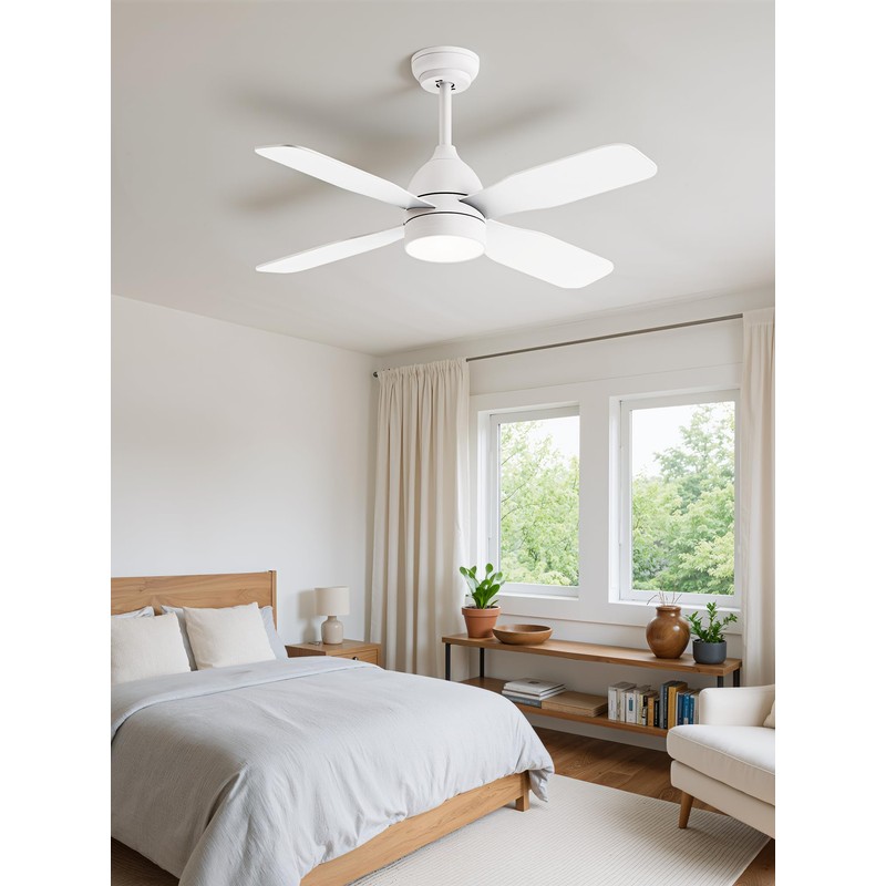 42 Inch Ceiling Fan with Light, APP & Remote, Downrod