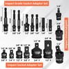 DAKCOS 17 Pieces Impact Socket Adapter Set, Includes Reducer, Universal