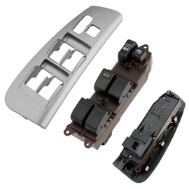 Master Power Window Switch & Panel Assembly, Compatible with 2003-2008 Toyota Matrix, Pontiac Vibe, Door Lock Control Button Front Left Driver Side, Replaces# 84820AA070 74232-01030