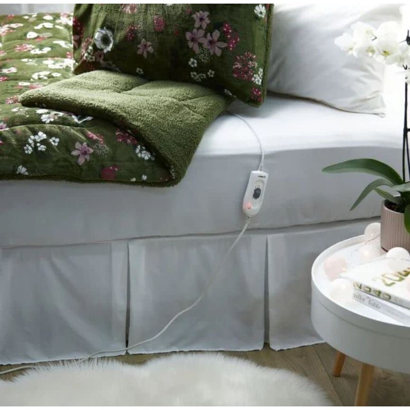 AIMS Electric Blanket SINGLE Heated Under Bed Comfort Detachable Controller