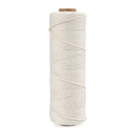 G2PLUS 100M Beige Gift String Twine, 1.5MM Cotton Wrapping Bakers String, 3Ply Butchers String, Handicrafts Decorative Cord Twine for DIY Gift Decorations