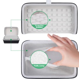 BOVKE Hard GPS Case for 6-7 Inch Garmin DriveSmart 76/65/61, RV 780/dezl OTR700/OTR610, Garmin Catalyst GPS Navigator System, Extra Room for Car Chargers, Friction Mount, USB Cables, Black