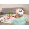 Mini Hanukkah Children Wooden Chanukah Menorah Multicolor with Removable Candles