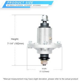 Mower Deck Rebuild Kit Fits for 48" Deck， Compatible with John De ere D140 LA145 LA130 D160 D150 LA140 LA165 LA155, Include 3 Spindle GY21098 GY20867 GY20962, 3 Blade GY20852, 1 B ELT GX20571