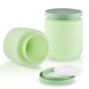 2 Pack 16 OZ Plastic Jars Round Cosmetic Container with