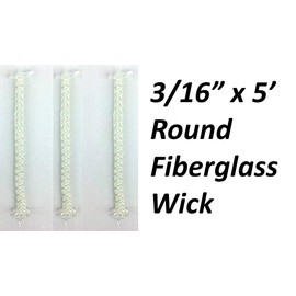 3/16" x 5' Wick It Up with Us Round Fiberglass Wick Kerosene Oil Lamps Lanterns Torch Wine Bottle Candle Mood Lighting (14)(1 4) Emergency Lighting 14