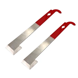PACIOCEAN 2 Pack Stainless Steel Hive Tool J Hook Bee Frame Lifter and Scraper Beekeeping Equipment,for Beekeepers