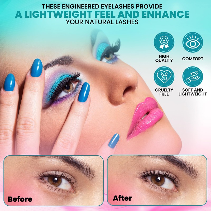 Dermastil 3D Premade Handmade Volume Eyelashes, Ready-to-Use Fan without Knots,
