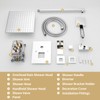 BWE Chrome Shower Faucet Set,Rainfall Shower Head with Handheld Shower,Two