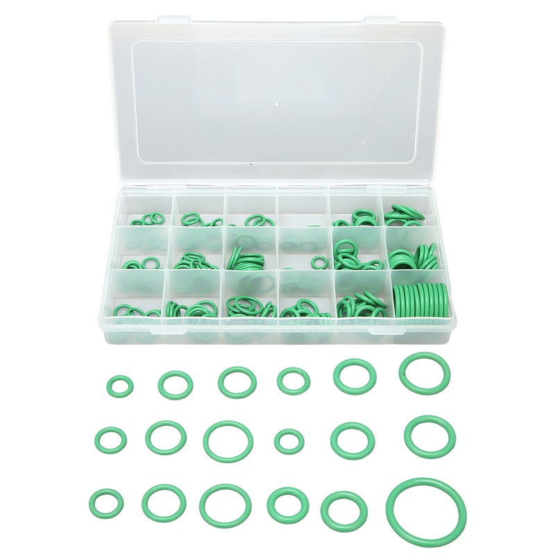 225pcs Car Air Conditioner Seal Ring Kit 18‑Compartment AC O