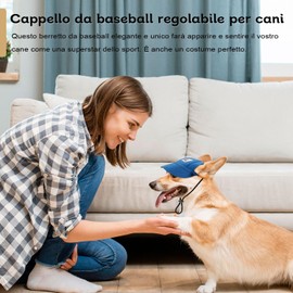 LATRAT Dog Baseball Cap, Baseball Cap, Adjustable Sun Protection Hat, Dog Cap with Ear Holes Summer Shade Hat Outdoor (Flower, L)