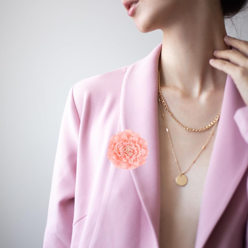 uxcell 3 Pcs Peony Flowers Hair Clip, 4.7 Inch Artificial