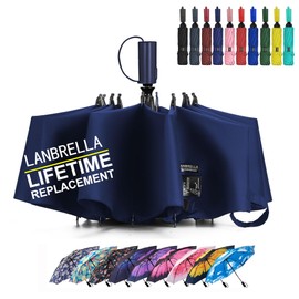LANBRELLA Umbrella Compact Inverted Folding Umbrellas Auto Open Auto Close - C2.4 Navy Blue