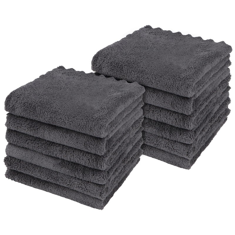 Orighty Ultra Soft Washcloths 12 Pack, Premium Microfiber Towel Sets