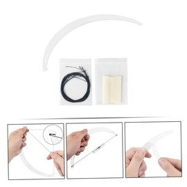 Healvian 4sets Eyebrow Ruler Tool Transparent Leveling and Symmetrical Measuring Tool for Accurate Eyebrow Positioning and Tattooing for Beginners and Professionals