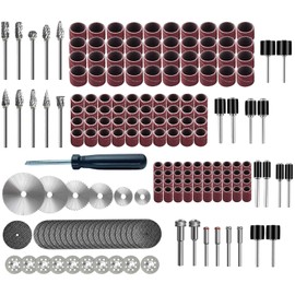 CAROTUPY Tungsten Carbide Burr Set 1/8" Shank，Die Grinder Bits with Sanding Drums and Cutting Wheel Set, 185Pcs Pratical Sanding Tool Accessories for Dremel Rotary Tool