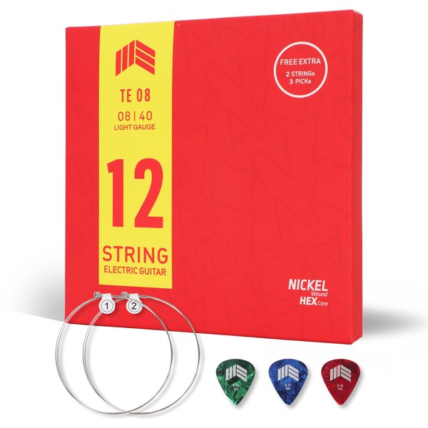 MOOZAK Electric Guitar 12 Strings - Light Gauge 08-40 |