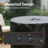 Rilime Fire Pit Cover,30 x 25 Inch Round Propane Firepit