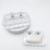2 Pack Suction Cup Soap Dish Holder Soap Case Clear