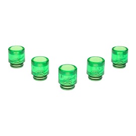 Armerah Anti Spit Back 810 Drip Tip eCig Mouthpiece Short/Wide Plastic/Opaque 5 Pack Green
