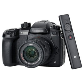 JJC DMW-RS2 Shutter Remote Control Remote Release Panasonic Lumix DC-GH7 DC-G9M2 DC-GH6 DC-S5M2K DC-S5M2X DC-S5 S1 S1H S1R GH5 GH5S GX7 GX8 GH4 GH3 GH2 G9 G99 FZ1000 II FZ200 0 compatible with clip