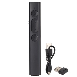 Presentation Clicker Lithium Battery Charging USB Ergonomic Design Low Radiation 2.4G High Sensitivity Chip PointerBlack