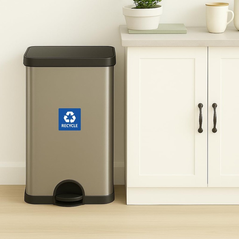 Sticky Expressions | Recycle Stickers for Trash Bins (4 Pack)