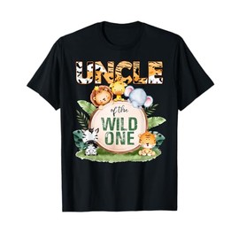 Uncle Of The Wild One 1st Birthday Safari Family Matching T-Shirt