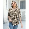 AKEWEI 3/4 Length Sleeve Womens Tops Blouse V Neck T