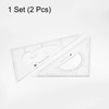 sourcing map 2piece Triangle Ruler Square Set 27cm, 24cm 30/60