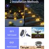Solar Lights Outdoor Waterproof, 8 Pack 8 LED, Thickened Stainless