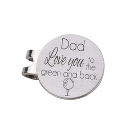 Love, Georgie Love You to the Green and Back Golf Ball Marker with Hat Clip, Father's Day or Birthday Gift for Dad, Golf Gift for Dad
