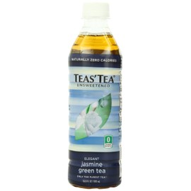 Teas' Tea Jasmine Green Tea, Unsweetened, 16.9 Ounces (Pack of 12)