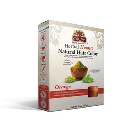 Okay Pure Naturals | Herbal Henna Hair Color Orange | All-Natural Dye | Free Of Harmful Chemicals | Vibrant Rich Color Pigment | Sifted Clump Free Fine Quality | For All Hair Types | 2 Ounce, Herbal Orange